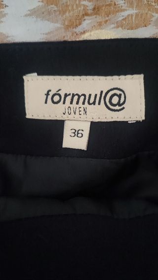 Falda negra tablas,mini.S.Formula joven