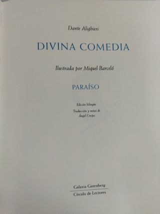 3 Libros Colección La Divina Comedia Dante/Barcelo
