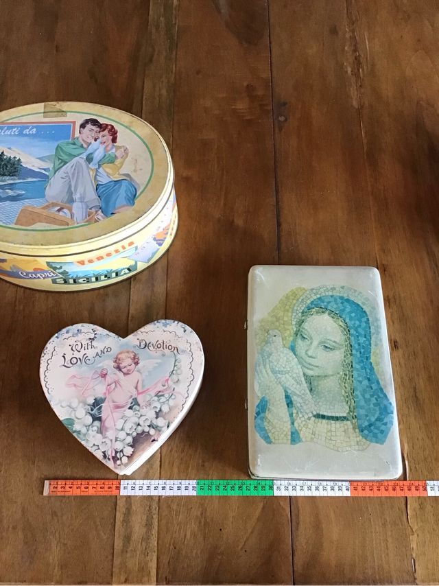 Collezione scatole di latta original vintage