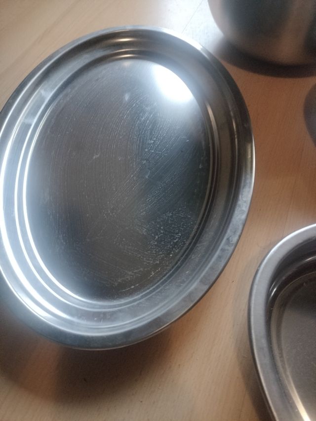 6 fuentes acero inoxidable 