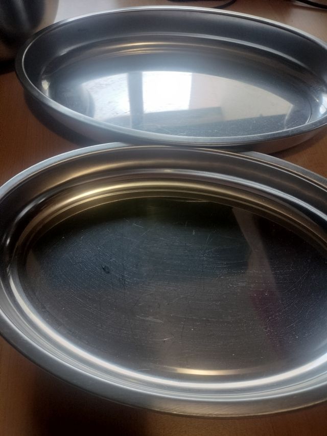 6 fuentes acero inoxidable 