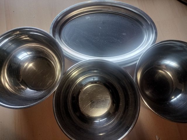 6 fuentes acero inoxidable 