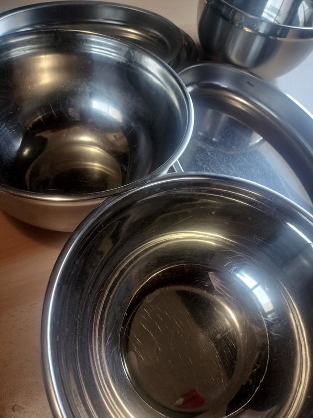 6 fuentes acero inoxidable 