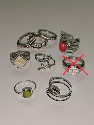 anillos acero inoxidable y latón 