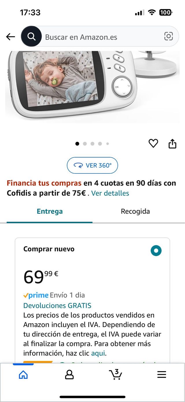 Cámara vigilabebés BOIFUN.