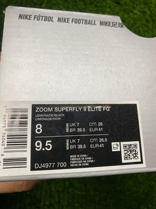 NIKE MERCURIAL ZOOM SUPERFLY 9 ( T41) FG/MG ELITE 