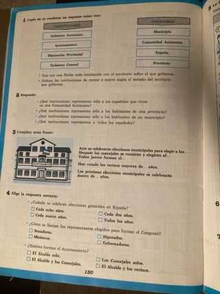 Libro de EGB de sociales 4. Santillana
