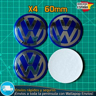 X4 Emblemas Volkswagen 60mm Pegatinas Tapacubos