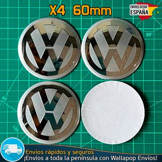 X4 Emblemas Volkswagen 60mm Pegatinas Tapacubos