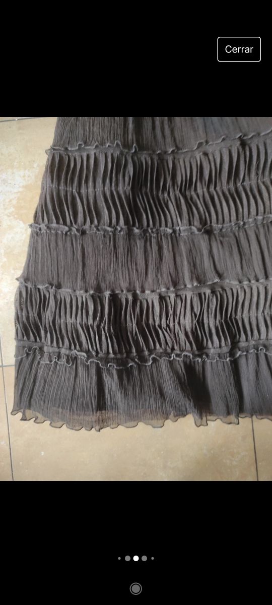 Vestido palabra de honor marrón Amitiè