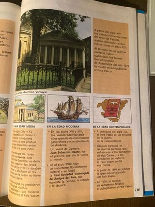 Libro de EGB Sociales 5 ed.  País Vasco. Santil