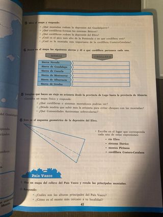 Libro de EGB Sociales 5 ed.  País Vasco. Santil