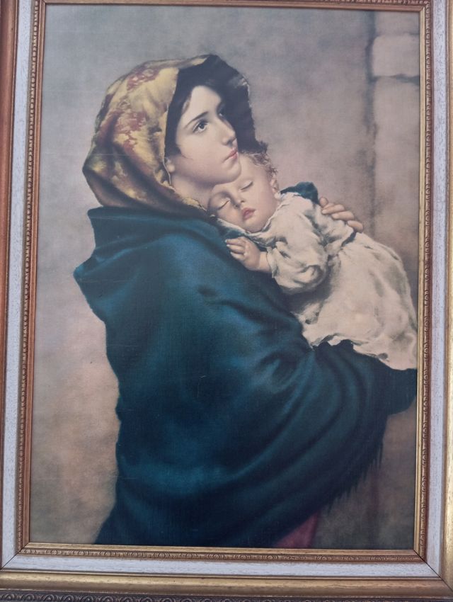 Antiguo cuadro madrecita