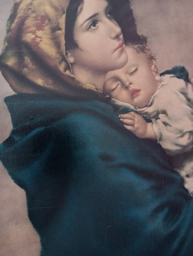 Antiguo cuadro madrecita