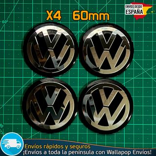 X4 Emblemas Volkswagen 60mm Pegatinas Tapacubos