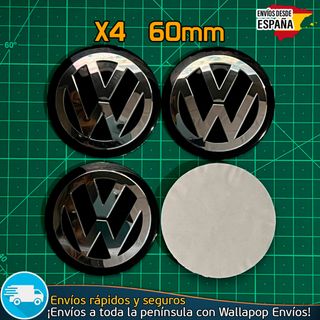 X4 Emblemas Volkswagen 60mm Pegatinas Tapacubos