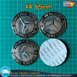 X4 Emblemas Mercedes Benz 65mm Pegatinas Tapacubos