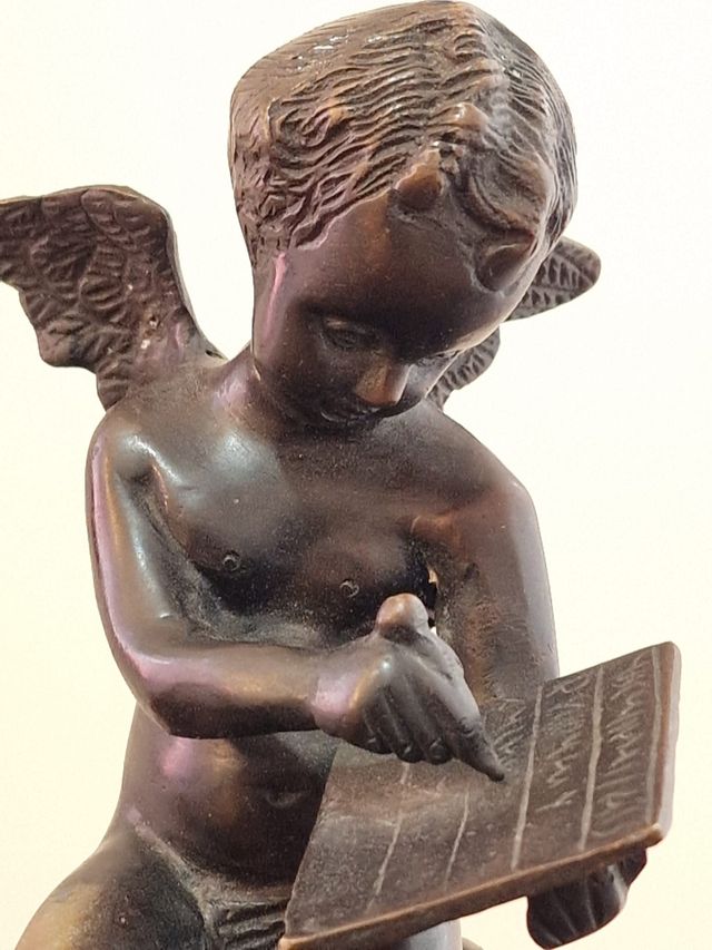 ANTIGUO BRONCE QUERUBÍN CUPIDO