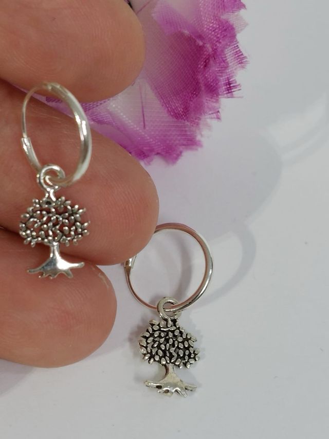 Pendientes Arbol De La Vida De Plata De Ley 925