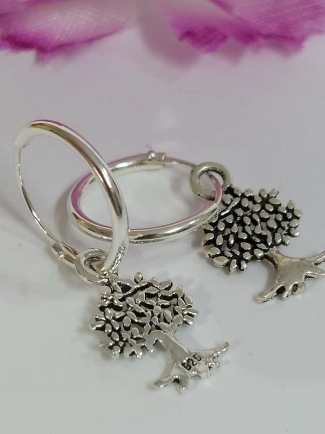 Pendientes Arbol De La Vida De Plata De Ley 925