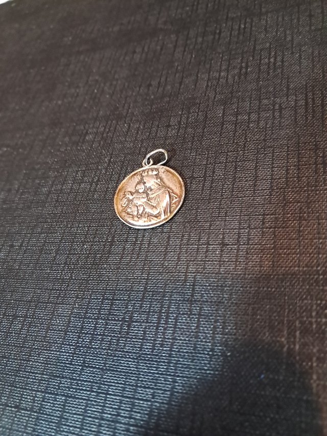 Medalla plata corazón de Jesús