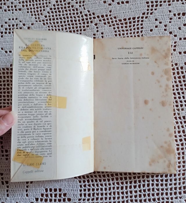 La cultura e la poesia Italiana del dopoguerra"