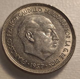 F21 Moneda 25 pesetas Franco 1957 66 EBC