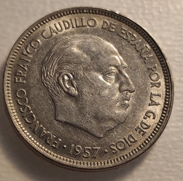 F21 Moneda 25 pesetas Franco 1957 66 EBC