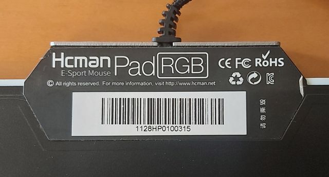 Tappetino da gioco USB RGB