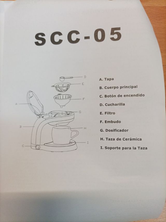 Cafetera compacta de 2 tazas