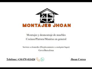 Montajes muebles pinturas manitas montador cocinas