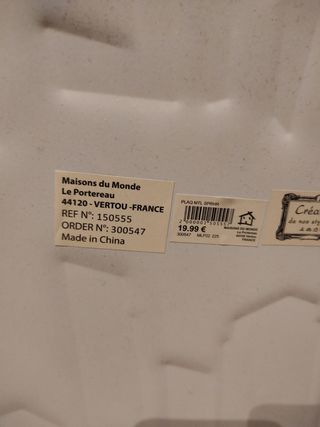 Chapa metálica efecto retro