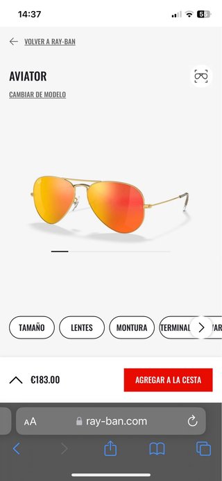 Rayban aviator RB3025 large metal