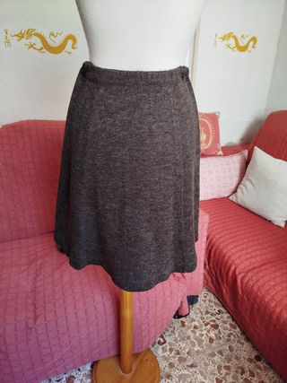 Falda marrón vintage talla 36