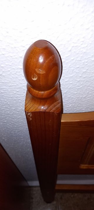 Cabecero cama 90 y perchero madera provenzal