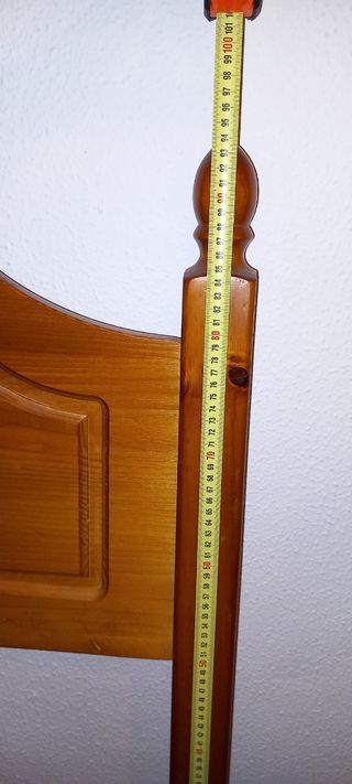 Cabecero cama 90 y perchero madera provenzal