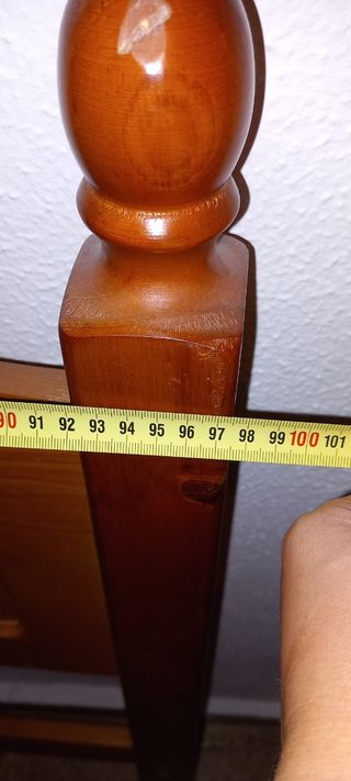 Cabecero cama 90 y perchero madera provenzal