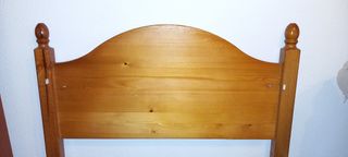 Cabecero cama 90 y perchero madera provenzal