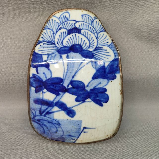 Scatola porcellana cinese Qing argento