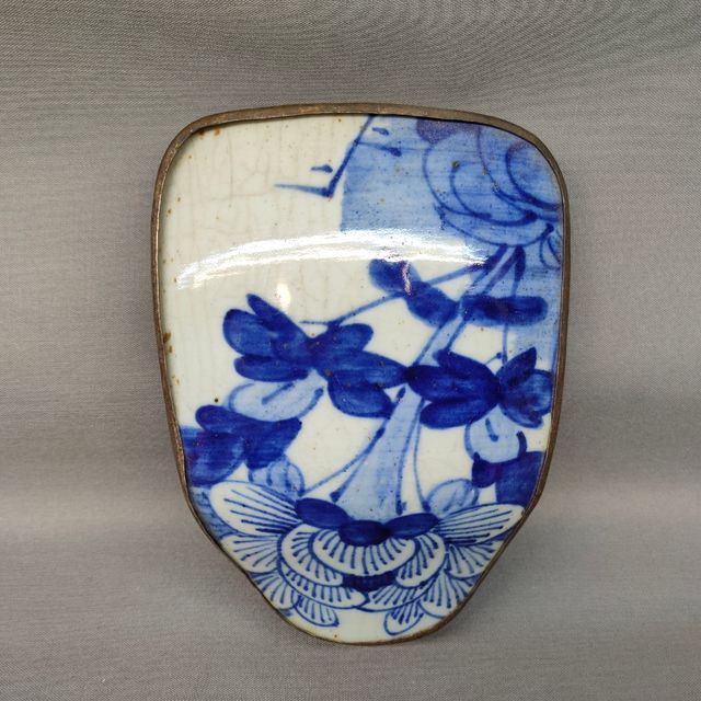 Scatola porcellana cinese Qing argento