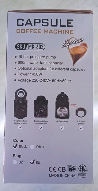 Cafetera automática 4 en 1 CAFELFFE Black