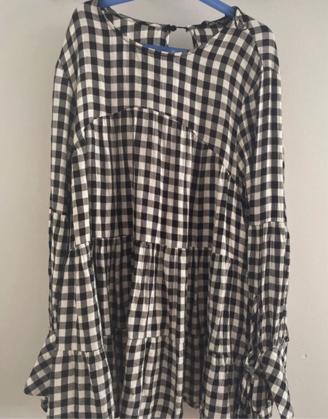 Blusa de cuadros vichy de Zara talla S