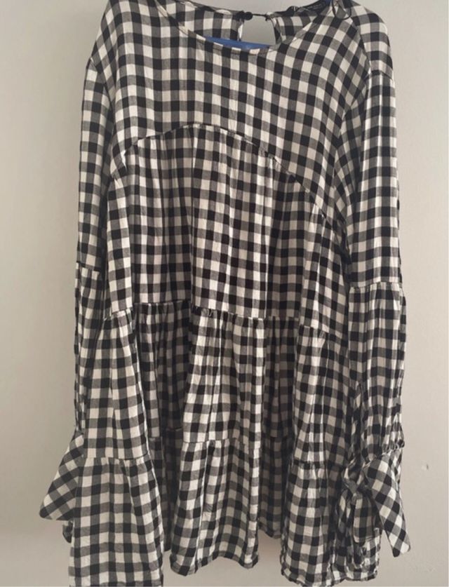 Blusa de cuadros vichy de Zara talla S