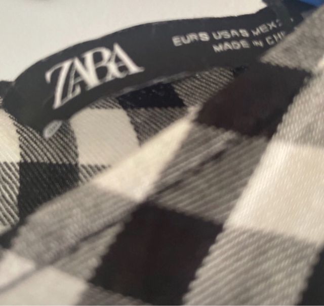 Blusa de cuadros vichy de Zara talla S
