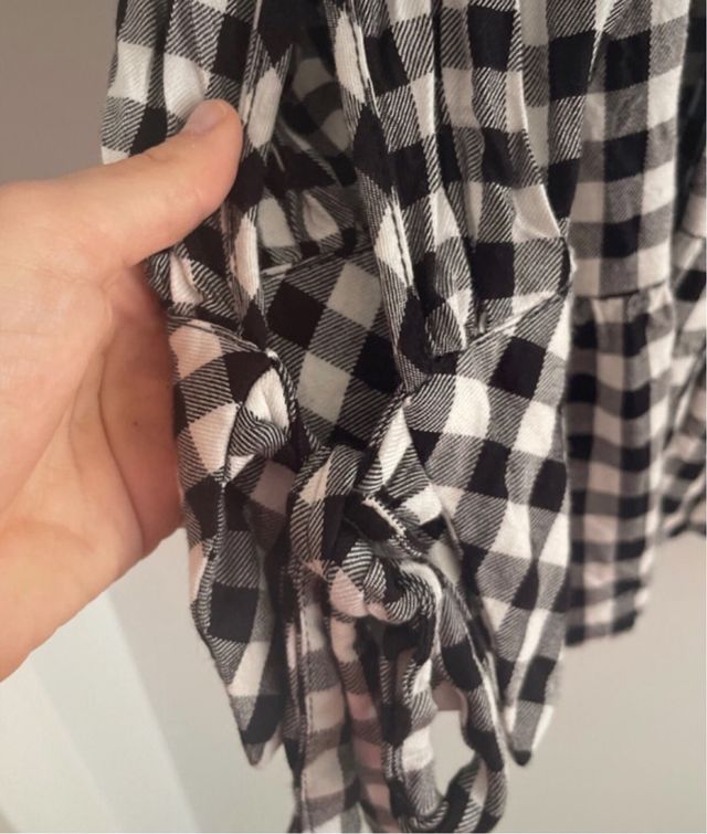 Blusa de cuadros vichy de Zara talla S