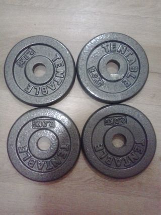 DISCOS 4 PESAS 2KG DE 28MM