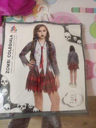 Disfraz zombi colegiala