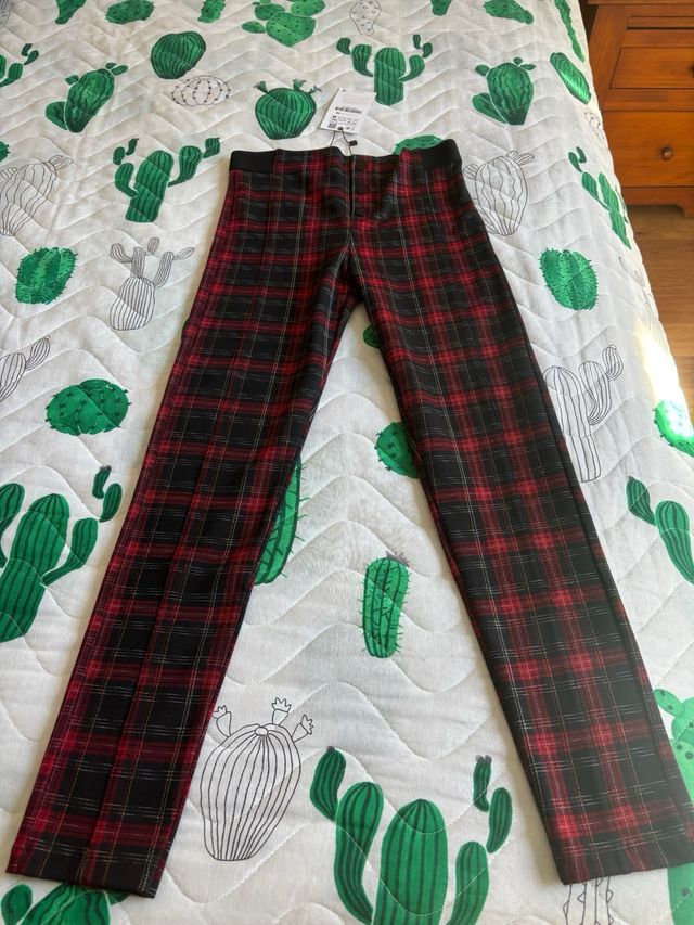 Pantalon cuadros zara 13-14 años