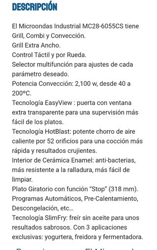 HORNO MICROONDAS CONVENCION SAMSUNG 28 L 