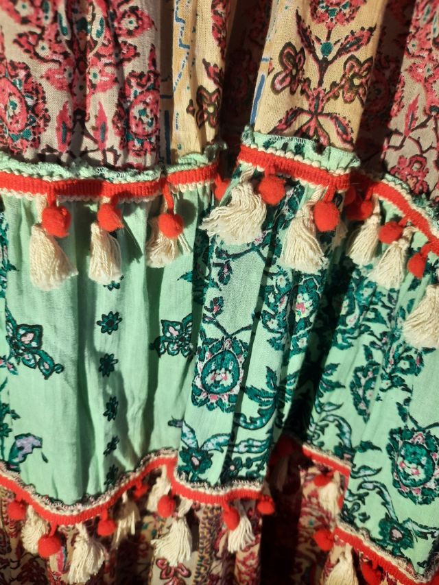 Vestido largo estampado